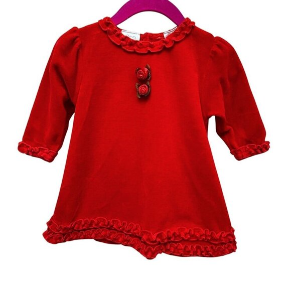 KOALA BABY Red Dress with Matching Bloomers 3-6 Months Holiday Christmas Outfit - Picture 2 of 11